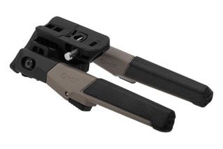 Polymer MDT Oryx Bipod with cleat-style feet for stable shooting
